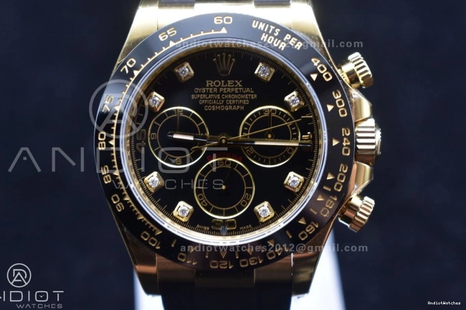 Edition Oysterflex Clean 1:1 Diamonds SA4130 116518 Strap 416 Timeless Black on Best Rubber Daytona Dial V 1231